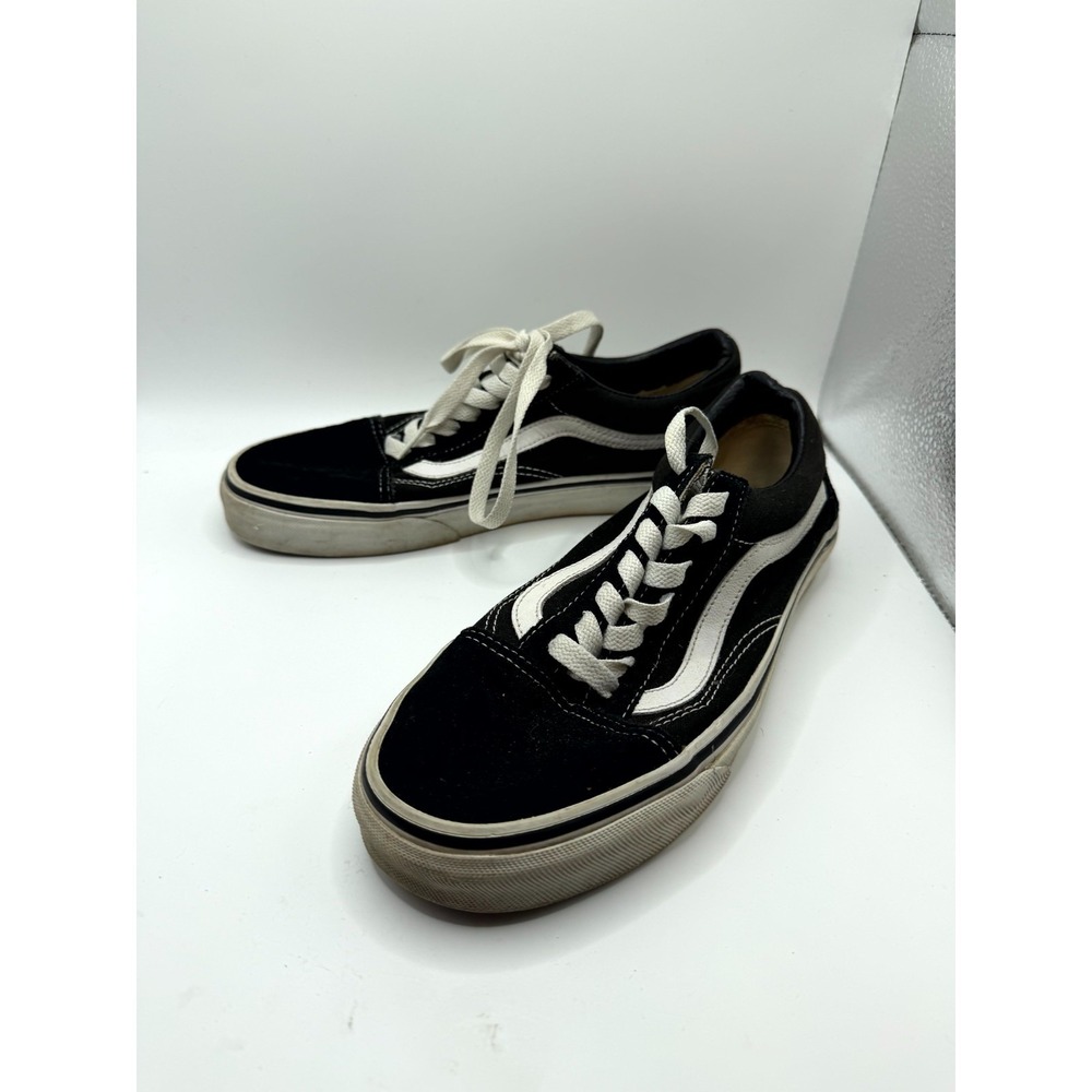 Vans Old Skool Womens 7‎ Sneaker Black Suede Low Top Lace Up Skateboard Shoes
